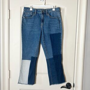 Color-blocked Denim Cropped Jeans by Universal Thread